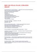 DHY 101 FINAL EXAM &vert; UPDATED 2024&sol;25