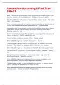 Intermediate Accounting II Final Exam 2024&sol;25