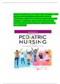 WONG'S ESSENTIALS OF PEDIATRIC NURSING 11TH EDITION HOCKENBERRY&comma;RODGERS WILSON TEST BANK COMPLETE UPDATED  QUESTIONS AND CORRECT ANSWERS 100&percnt; PASS GUARANTEED