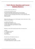 NACC Review Questions and Correct Solutions Rated A+