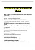Foundations Of Nursing - Exam 3 @ 2024