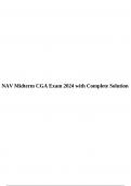 NAV Midterm CGA Exam 2024 with Complete Solution.