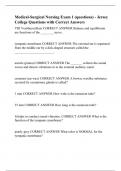 Medical-Surgical Nursing Exam 1 &lpar;questions&rpar; - Jersey College Questions with Correct Answers