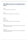 EDF 6229 Curriculum and design Exam 1 and 2