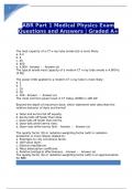 ABR Part 1 Medical Physics Exam Questions and Answers Graded A&plus;