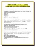ABRET CNIM Practice Exam &lpar;2024&rpar; QUESTIONS WITH COMPLETE SOLUTIONS