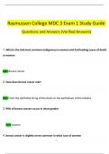Rasmussen College MDC 3 Exam 1 Study Guide Questions and Answers 2024 &sol; 2025 &vert; 100&percnt; Verified Answers