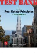 TEST BANK for Real Estate Principles A Value Approach 6th Edition by David Ling and Wayne Archer (Chapter1-23 Plus Answer Key)