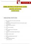 Portage learning CHEM 104 Final Exam Study Guide Questions and Answers (2024 / 2025) (Verified Answers)