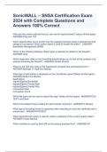 SonicWALL – SNSA Certification Exam 2024 with Complete Questions and Answers 100% Correct 