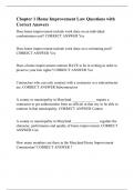 Chapter 1 Home Improvement Law Questions with Correct Answers