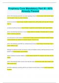 Prophecy Core Mandatory Part III - 83&percnt; Already Passed