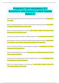 Prophecy Core mandatory III 3 Questions and Answers Latest Update Rated A&plus;