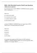 BIOL 4246 Microbial Genetics Final Exam Questions with correct answers.