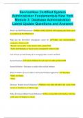 ServiceNow Certified System Administrator Fundamentals New York Module 3&colon; Database Administration Latest Update Questions and Answers