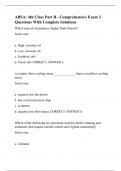 ABSA: 4th Class Part B - Comprehensive Exam 3 Questions With Complete Solutions