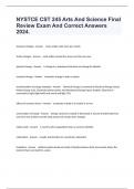 NYSTCE CST 245 Arts And Science Final Review Exam And Correct Answers 2024&period;