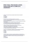 RFBT FINAL PRE-BOARD (CPAR) QUESTIONS WITH COMPLETE ANSWERS!!