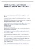 CPAR EXAM 2024 QUESTIONS & ANSWERS&comma; ALREADY GRADED A&plus;&excl;&excl; 