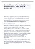 Zendesk Support Admin Certification Exam Questions With Complete Solutions&excl;&excl;