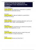 National Pesticide Applicators Certification Core Questions And Answers 
