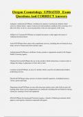 Oregon Cosmetology UPDATED Exam  Questions And CORRECT Answers