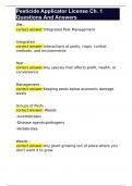 Pesticide Applicator License Ch&period; 1 Questions And Answers 