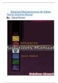  Advanced Macroeconomics 4th Edition Romer Solutions Manual By:  David Romer||latest edition (2024||2025)perfect solution  