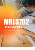MRL3702 Assignment  2 (ANSWERS) Semester 1 2024