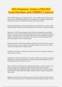 NES Elementary Science UPDATED Exam Questions And CORRECT Answers