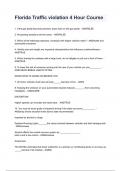 Florida Traffic violation 4 Hour Course 2024&sol;2025 &lpar;100&percnt; verified&rpar; A&plus; grade assured