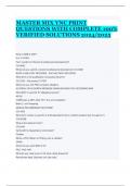 MASTER MIX YNC PRINT QUESTIONS WITH COMPLETE 100&percnt; VERIFIED SOLUTIONS 2024&sol;2025