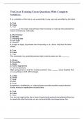 TruGreen Training Exam Questions With Complete Solutions&period;