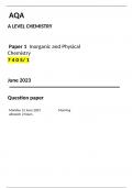 AQA A Level Chemistry paper 1 June 2023 QP