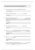 1st chemistry test QUESTIONS AND ANSWERS 100 VERIFIED A GUARANTEED