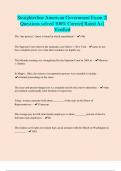 BUNDLE OF Straighterline American Government ExamS&vert; Questions solved 100&percnt; Correct&vert; Rated A&plus;&vert; Verified