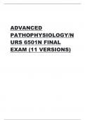 NURS 6501N Advanced Pathophysiology Final Exam