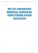 RN ATI ADVANCED  MEDICAL SURGICAL  PROCTORED EXAM  2023/2024