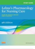 Pharmacology for Nursing Care Ninth Edition Lehne's Pharmacology for nursing care question and answers