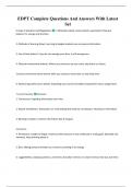 EDPT Complete Questions And Answers With Latest Set