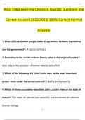 WGU C963 Learning Checks & Quizzes Questions and Answers 2022&sol;2023&vert; 100&percnt; Correct Verified Answers
