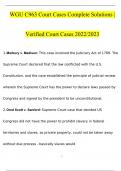 WGU C963 Court Cases Complete Solutions | Verified Court Cases 2022/2023