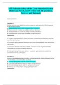 ATI Pathophysiology of the Gastrointestinal System  2024 Exam New Latest Version with All Questions&comma;  Answers and Rationale