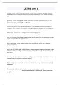 LETRS unit 3 Questions and answers latest update 