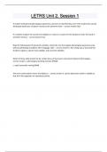 LETRS Unit 2&comma; Session 1 Questions and answers latest update 