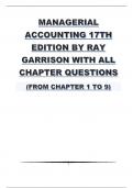 Managerial Accounting 17th Edition Chapter 1 to 9