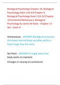 Biological Psychology Chapter 10, Biological  Psychology Kalat 11th Ed Chapter 9,  Biological Psychology Kalat 11th Ed Chapter  12 Emotional Behaviours, Biological  Psychology by James W Kalat - Chapter 11 -  Sex - Exam 4