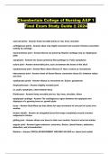 Chamberlain College of Nursing A&P 1 Final Exam Study Guide &commat; 2024