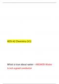 HESI A2 Chemistry (V1) 