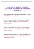 AVID MC 110 - LESSON 4-5 EXAM  QUESTIONS WITH DETALED SOLUTIONS  GRADED A+